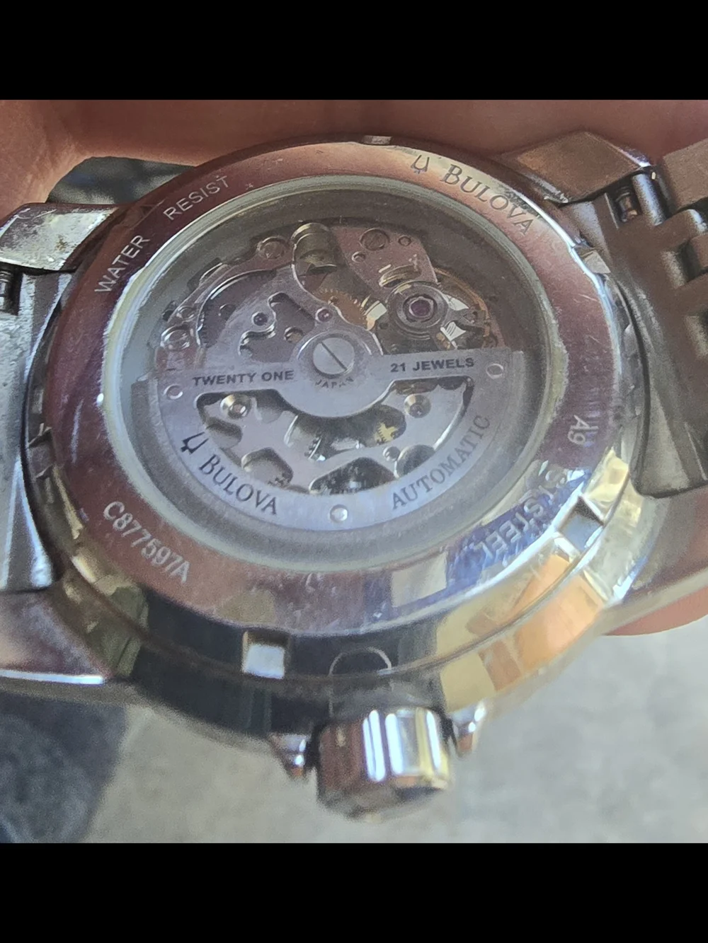 Bulova Men's Silver Automatic 21 Jewels Bulova C877597
